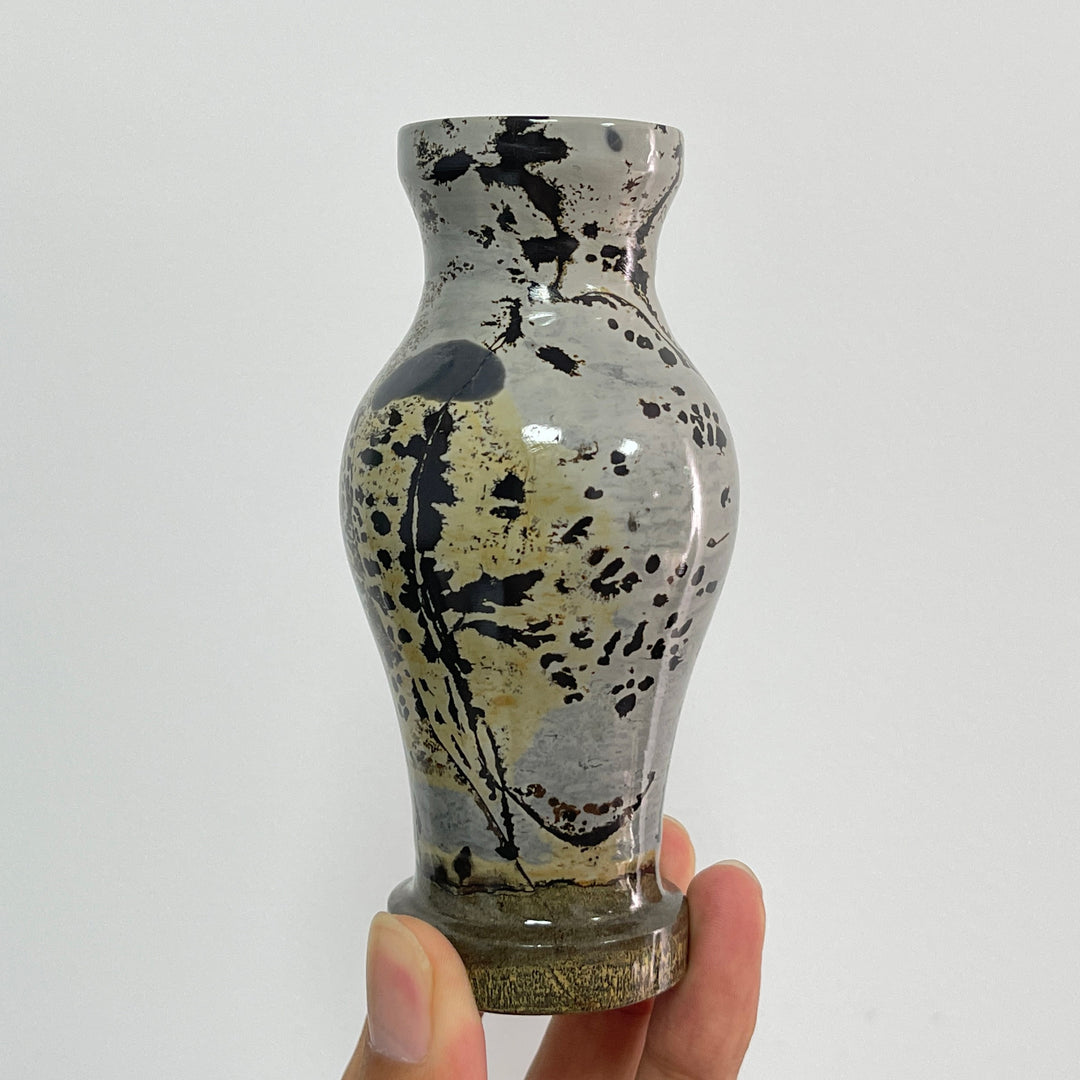 Unique,Natural Crystal Carving Picture Jasper Vase
