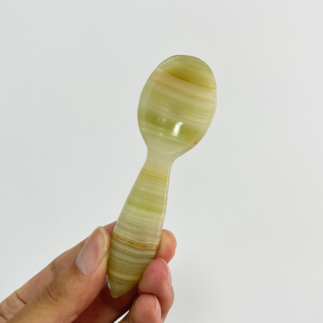 Natural Crystal Carving Afghanistan Jade Spoon