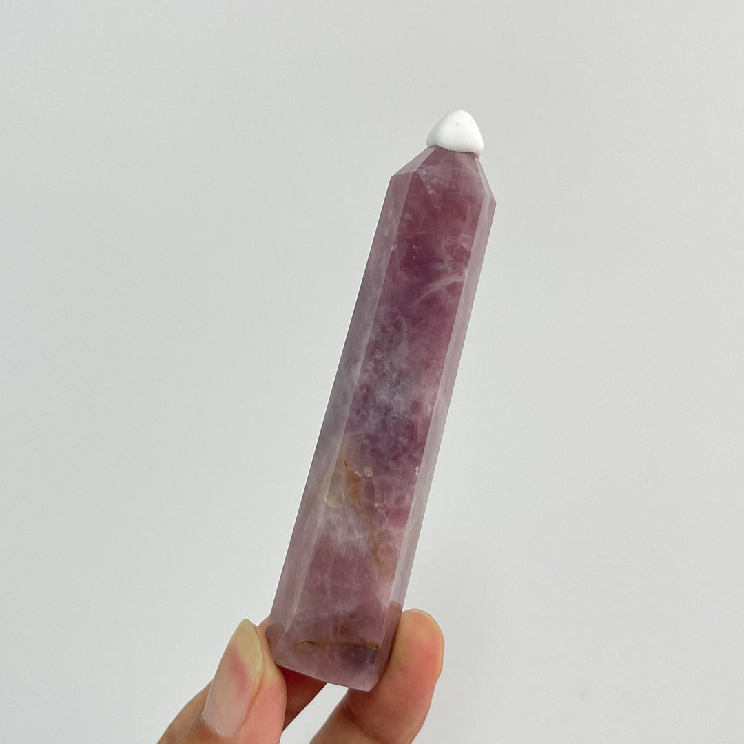 Natural Crystal Lavender Rose Quartz Point