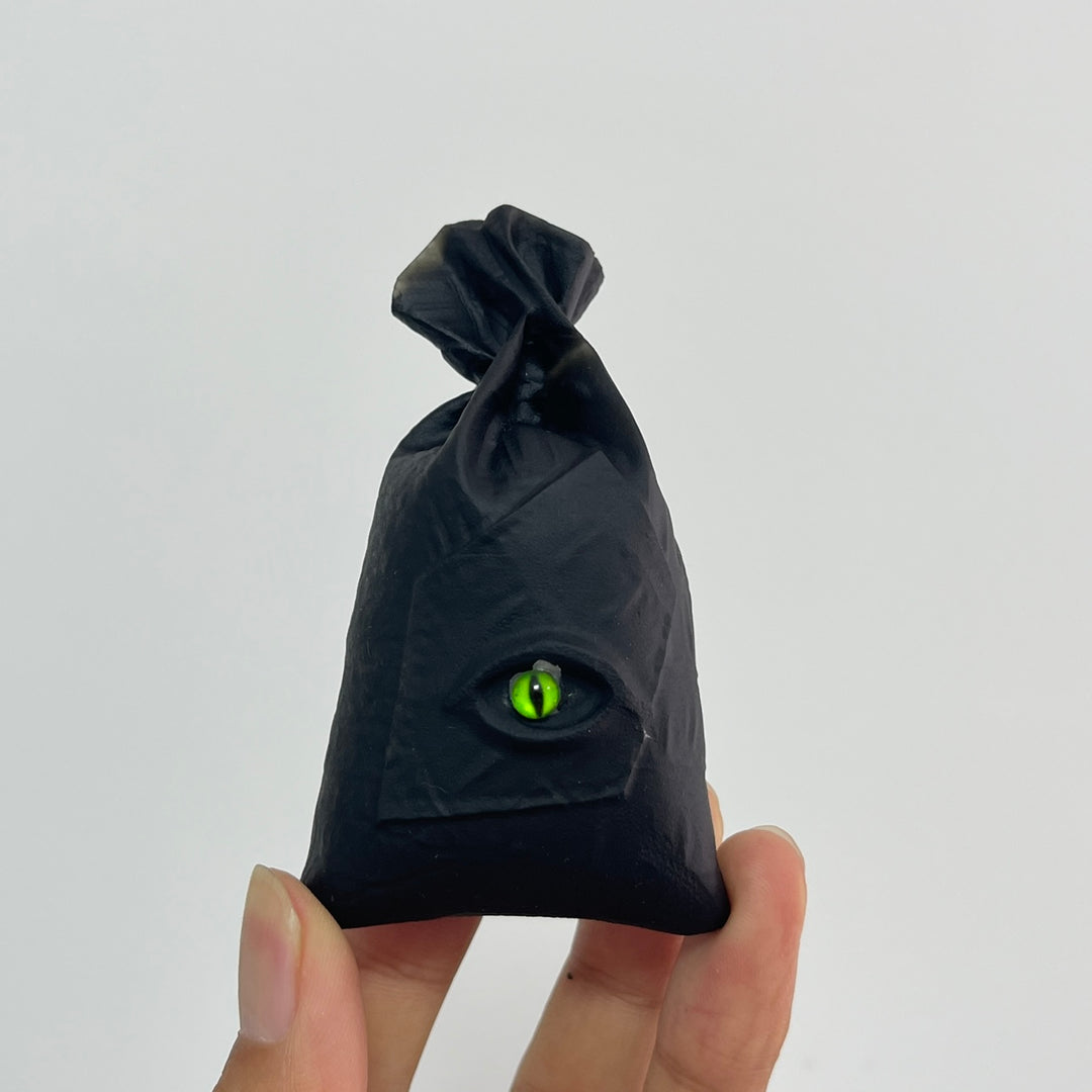 Natural Crystal Carving Black Obsidian Eye Candy Bag