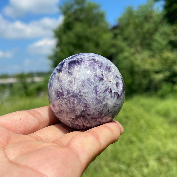 Natural Crystal Lepidolite Sphere