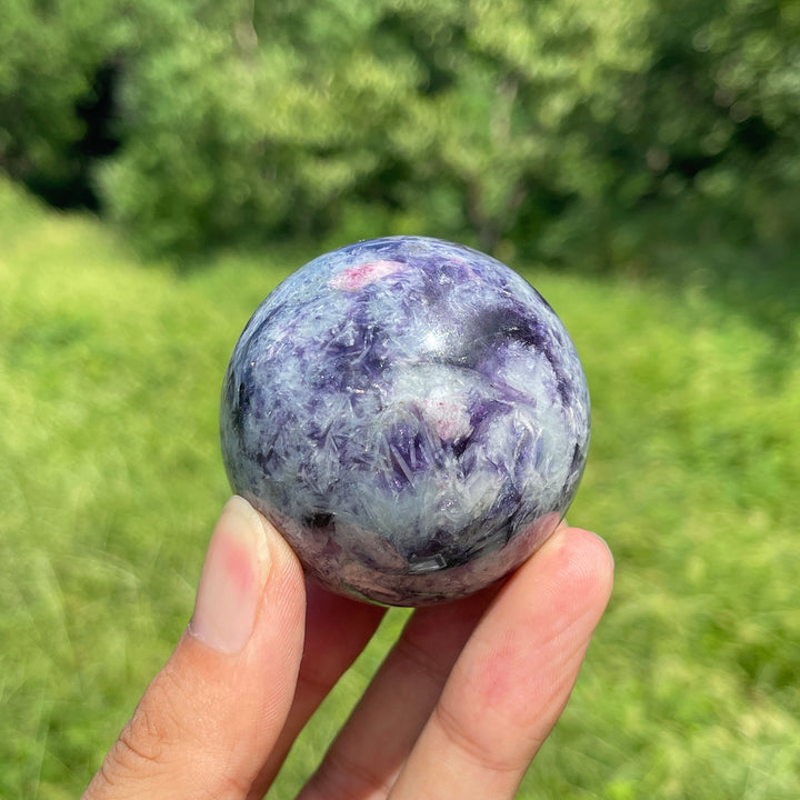 Natural Crystal Lepidolite Sphere