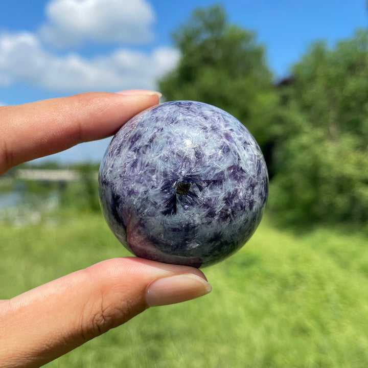 Natural Crystal Lepidolite Sphere