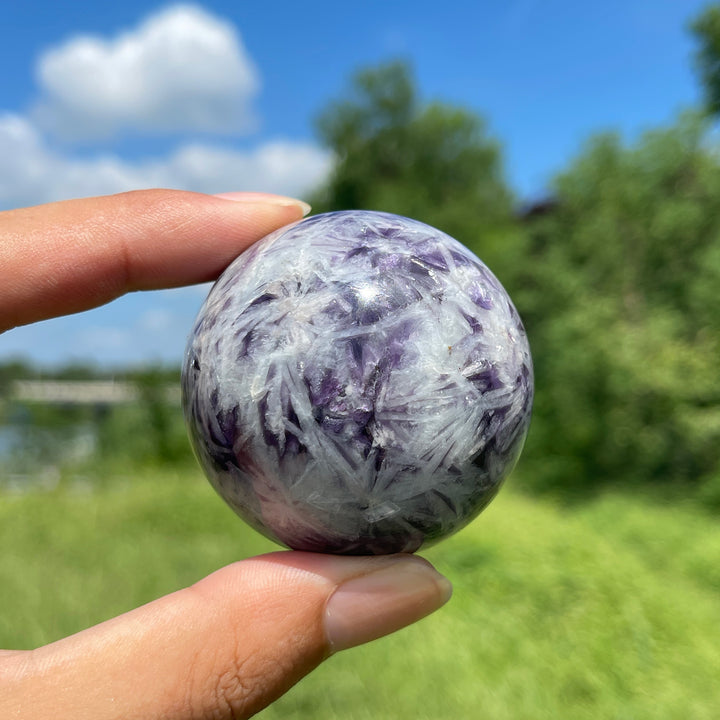 Natural Crystal Lepidolite Sphere
