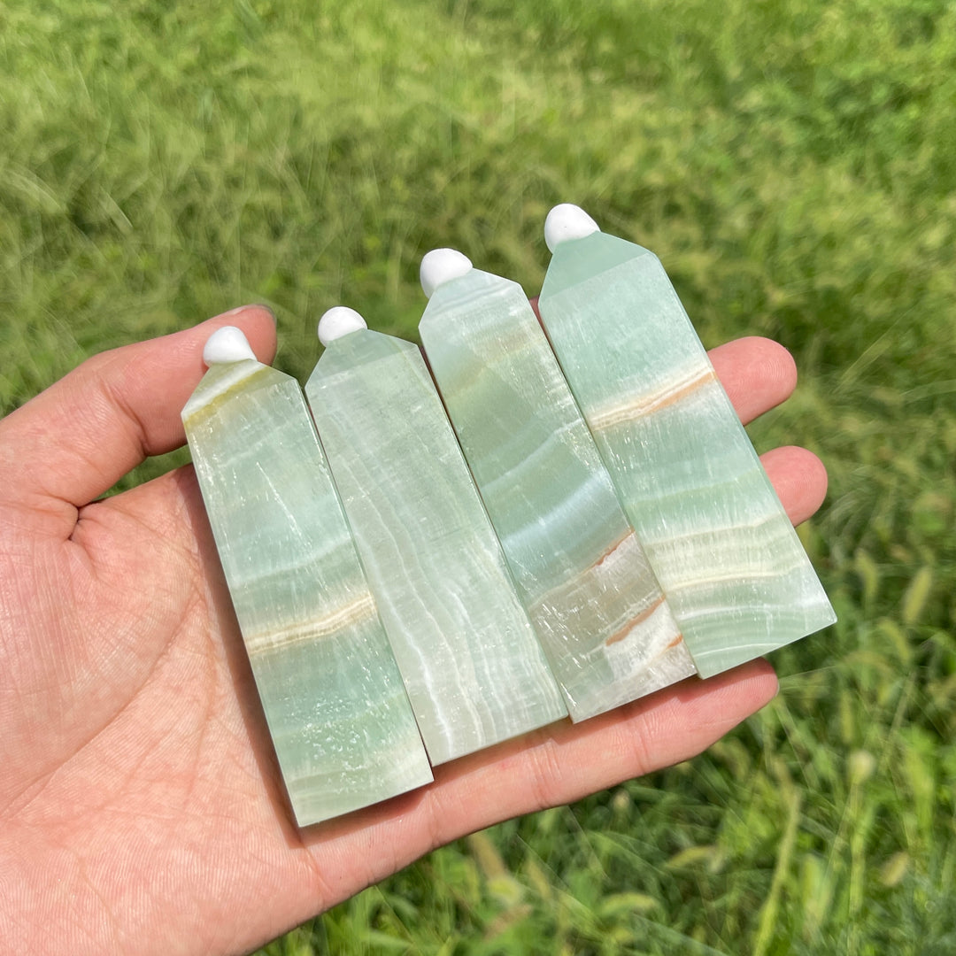 Natural Crystal Caribbean Blue Calcite Point