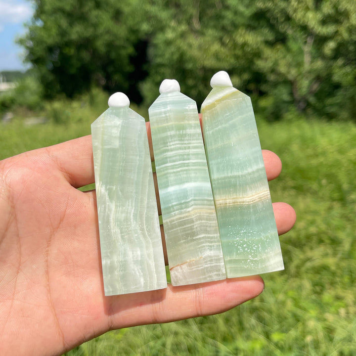 Natural Crystal Caribbean Blue Calcite Point