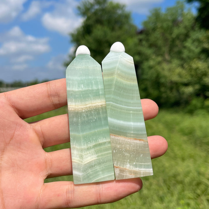 Natural Crystal Caribbean Blue Calcite Point