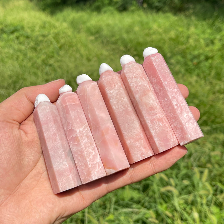 Natural Crystal Pink Opal Point