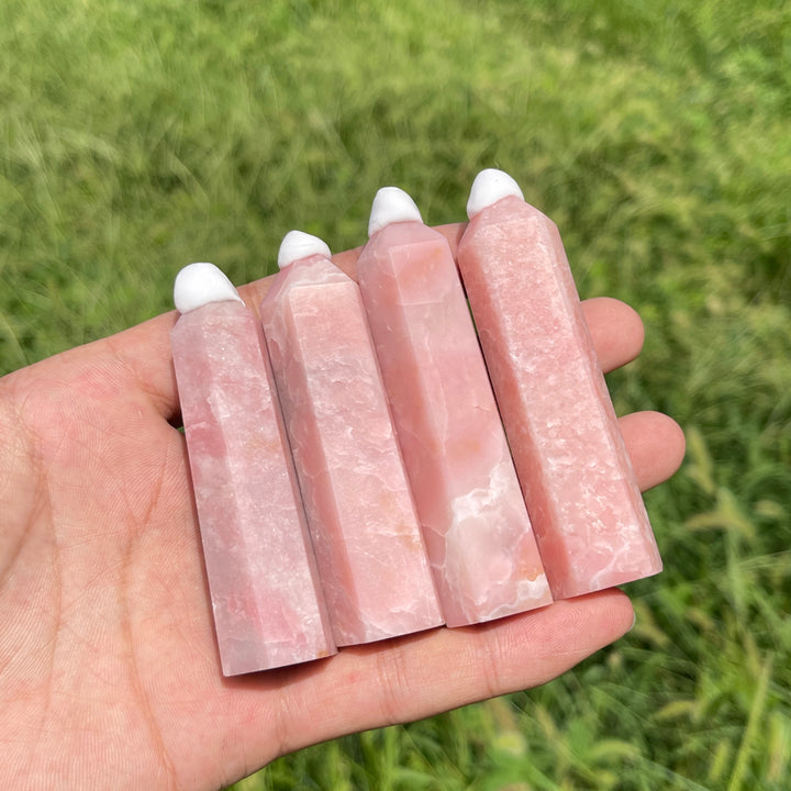 Natural Crystal Pink Opal Point