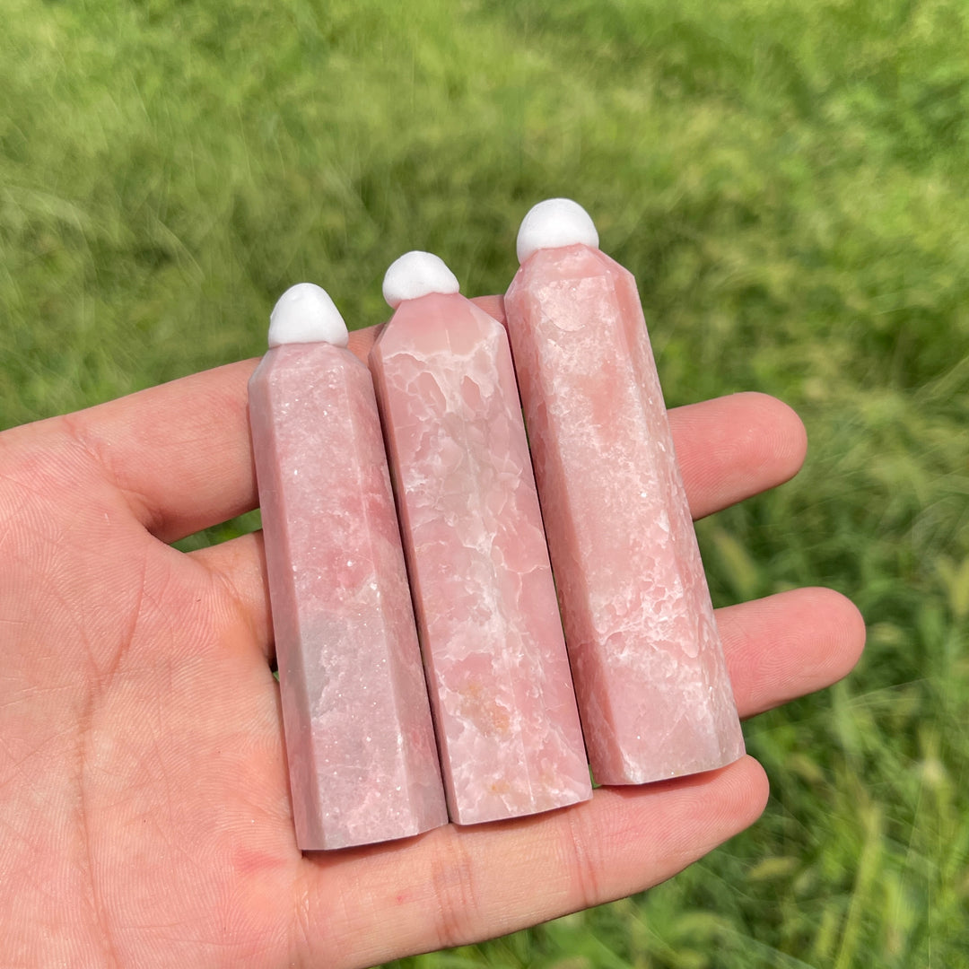 Natural Crystal Pink Opal Point