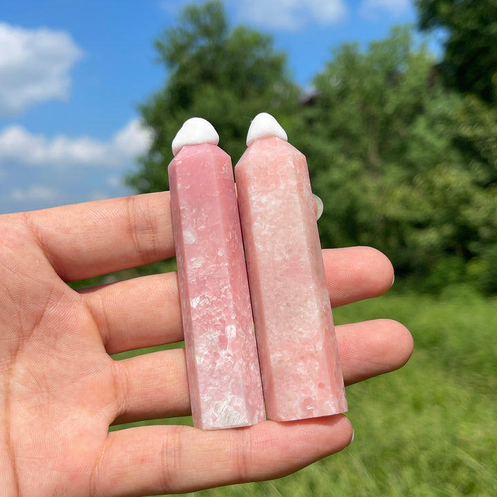 Natural Crystal Pink Opal Point