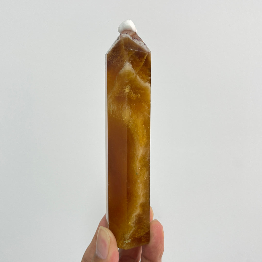 Unique,Natural Crystal Fluorite With Pyrite And Hematite Point
