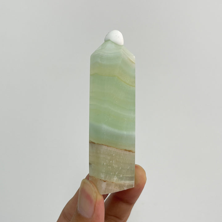 Natural Crystal Caribbean Blue Calcite Point