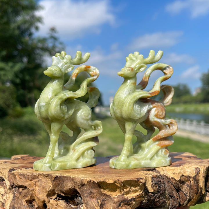 Natural Crystal Divine Deer Carving