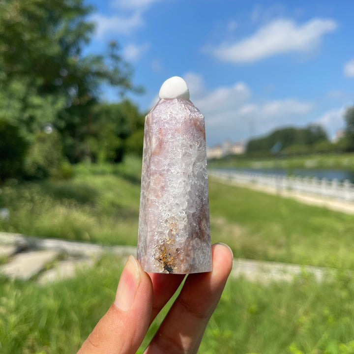 Natural Crystal Pink Amethyst Point