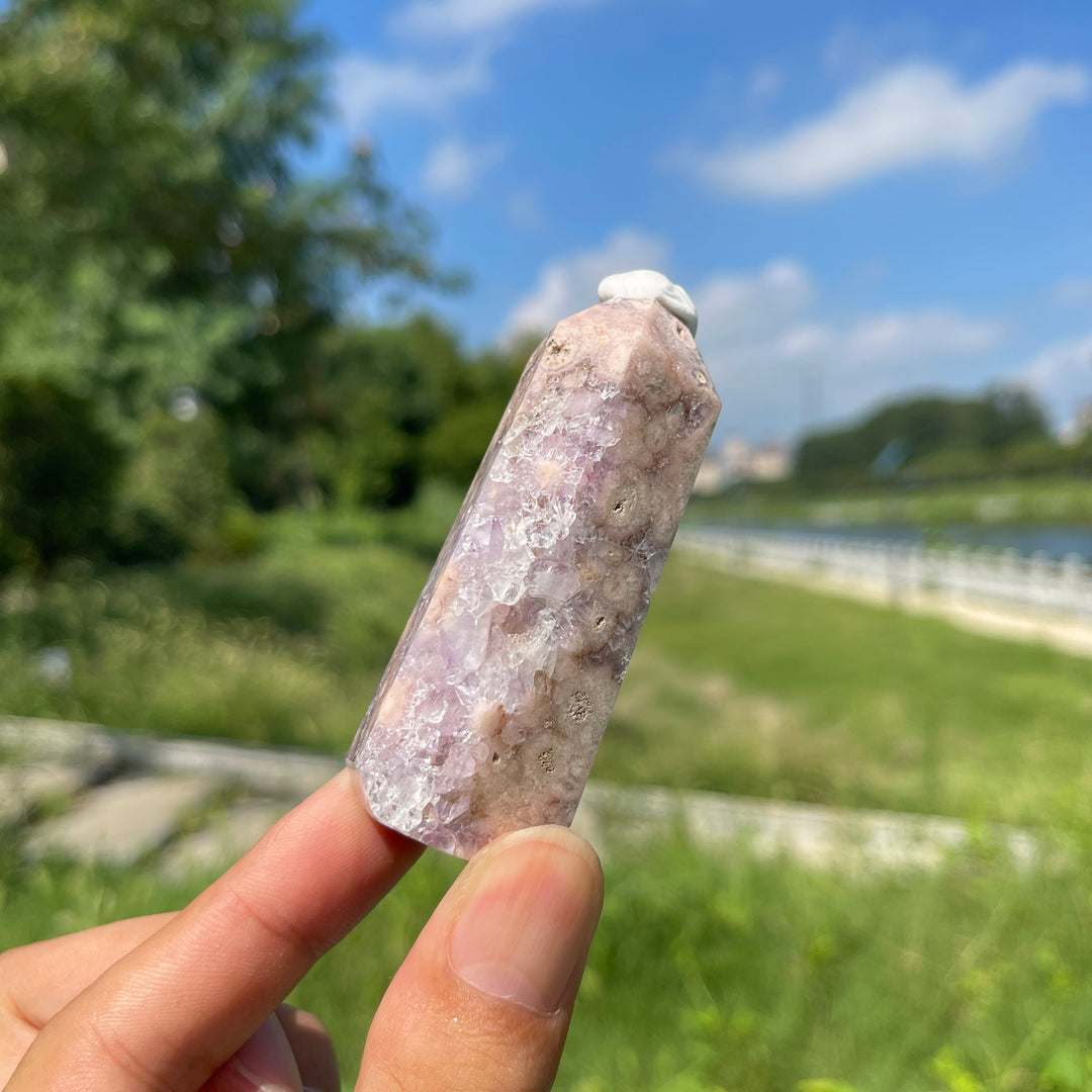 Natural Crystal Pink Amethyst Point