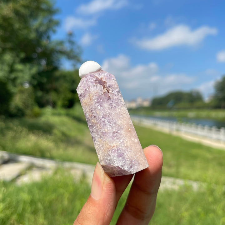 Natural Crystal Pink Amethyst Point