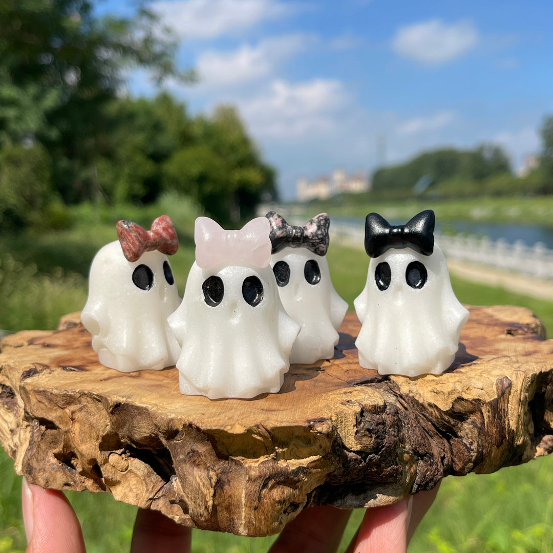 Natural Crystal Bow Accented Ghost Carving