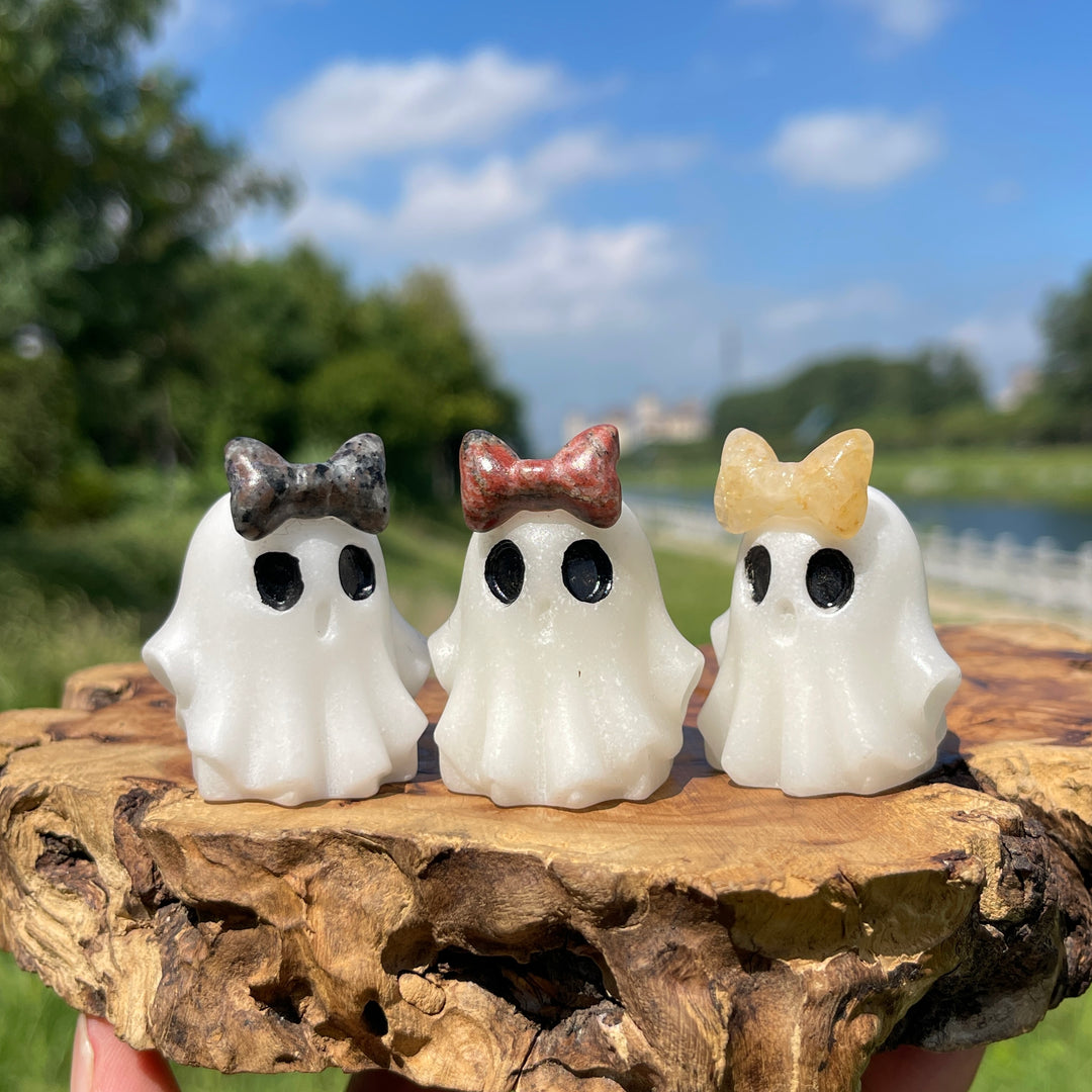 Natural Crystal Bow Accented Ghost Carving