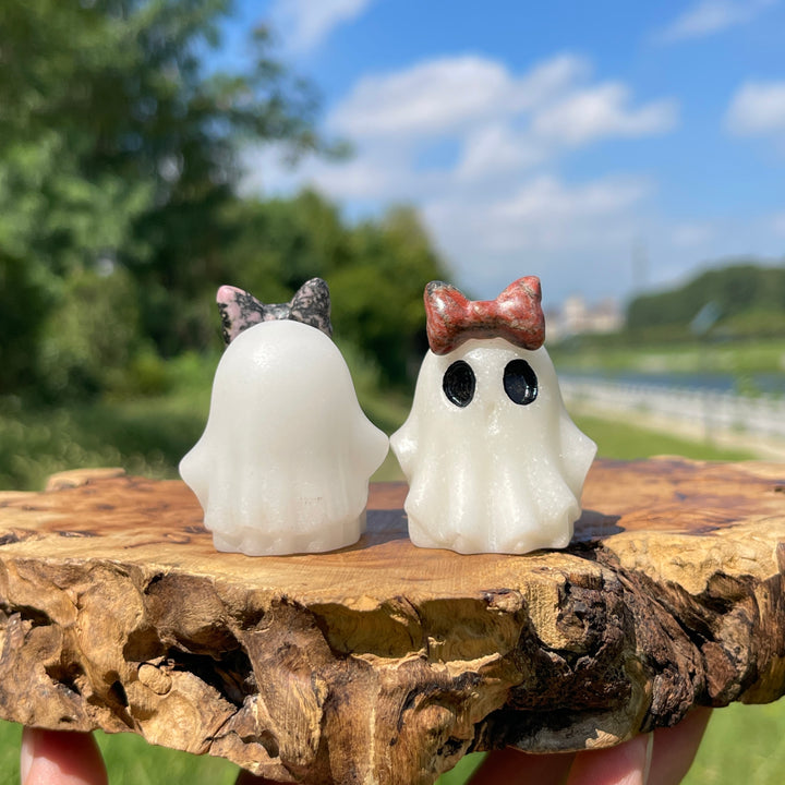 Natural Crystal Bow Accented Ghost Carving