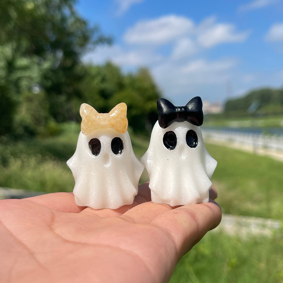Natural Crystal Bow Accented Ghost Carving