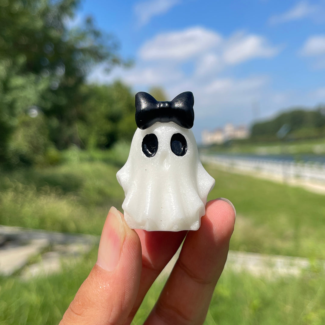 Natural Crystal Bow Accented Ghost Carving