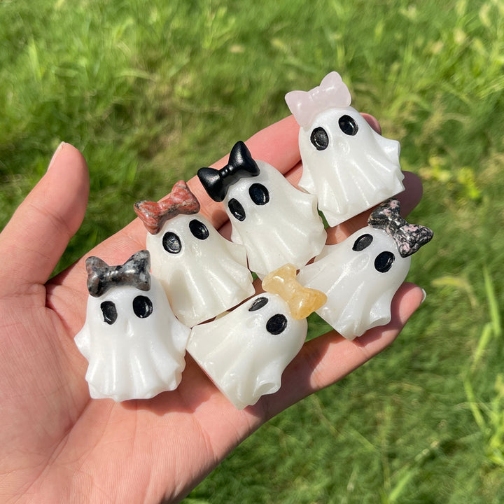 Natural Crystal Bow Accented Ghost Carving