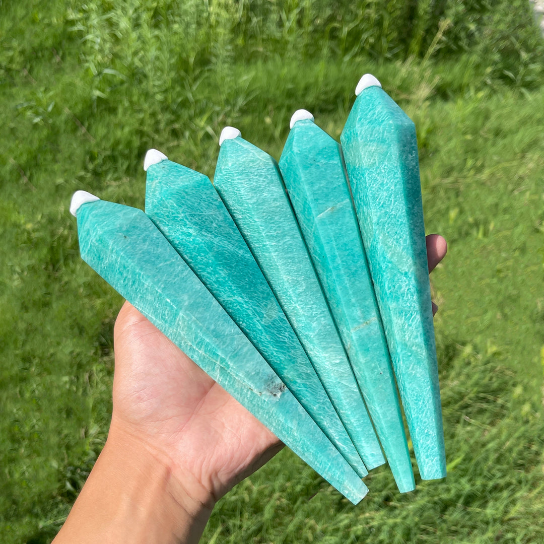 Natural Crystal Large Amazonite Wand