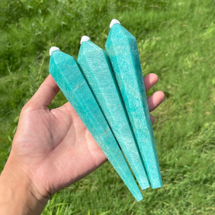 Natural Crystal Large Amazonite Wand