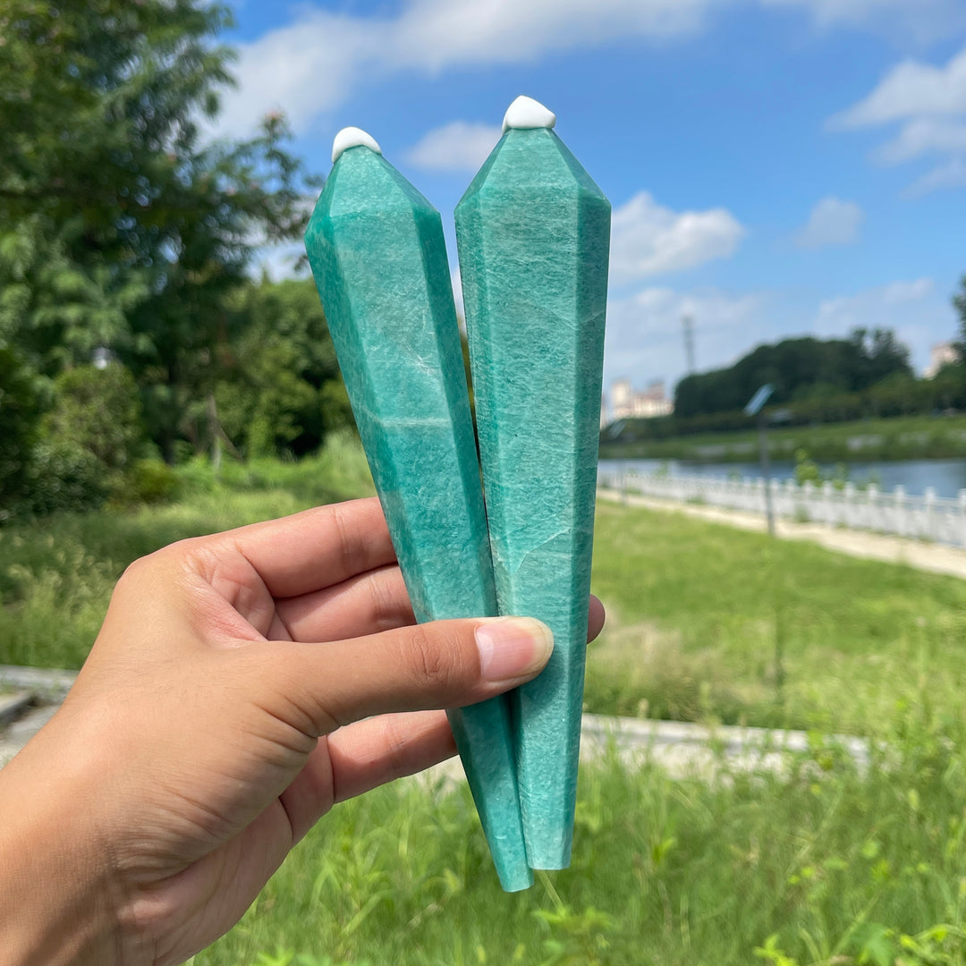 Natural Crystal Large Amazonite Wand