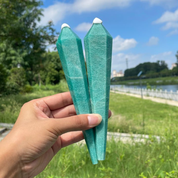 Natural Crystal Large Amazonite Wand