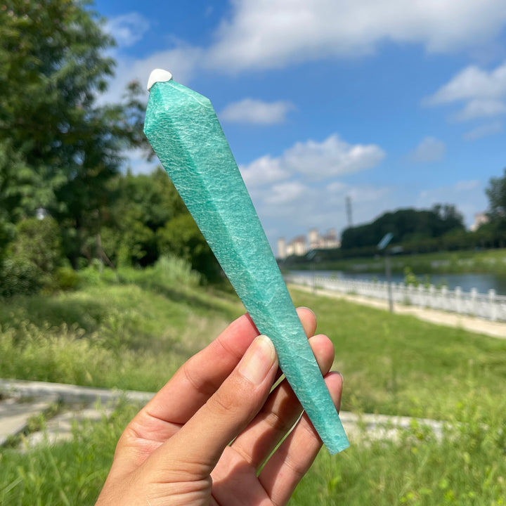 Natural Crystal Large Amazonite Wand