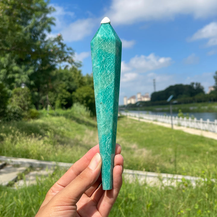 Natural Crystal Large Amazonite Wand