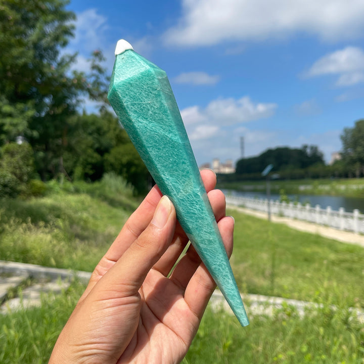 Natural Crystal Large Amazonite Wand