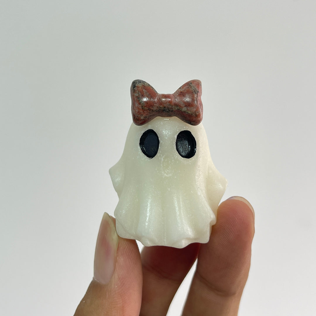 Natural Crystal Bow Accented Ghost Carving