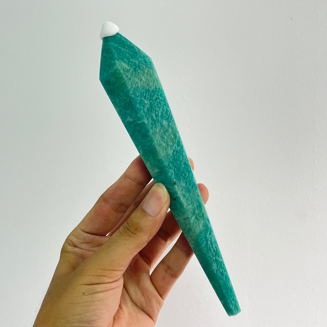 Natural Crystal Large Amazonite Wand