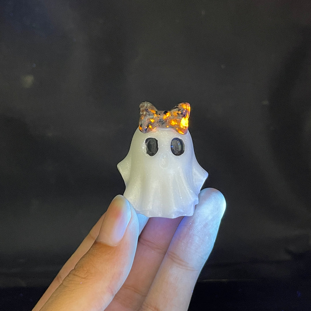 Natural Crystal Bow Accented Ghost Carving