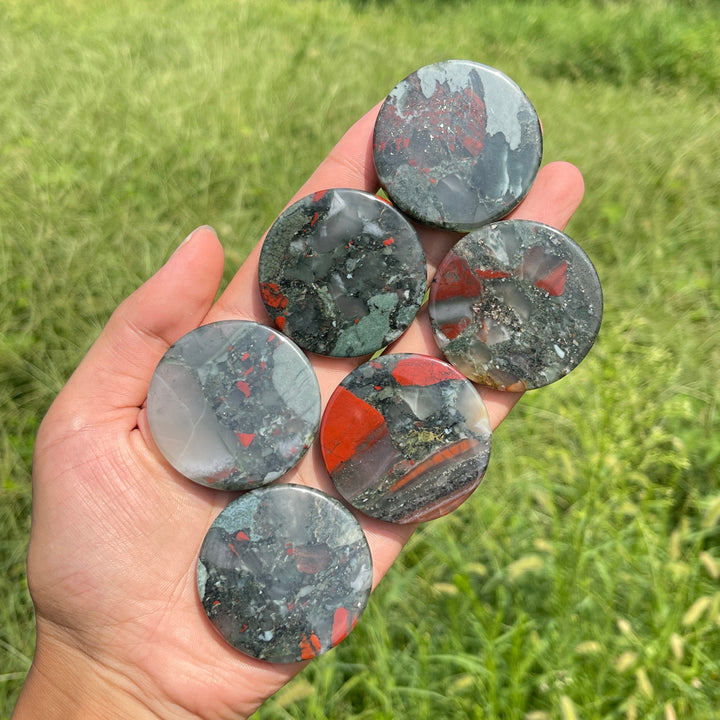 Natural Crystal Mixed Material Round Disc