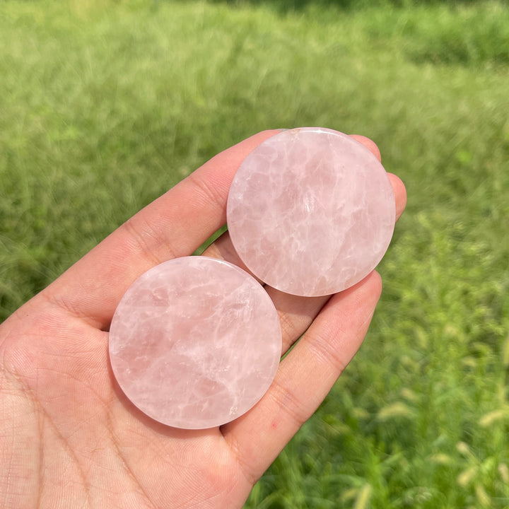 Natural Crystal Mixed Material Round Disc