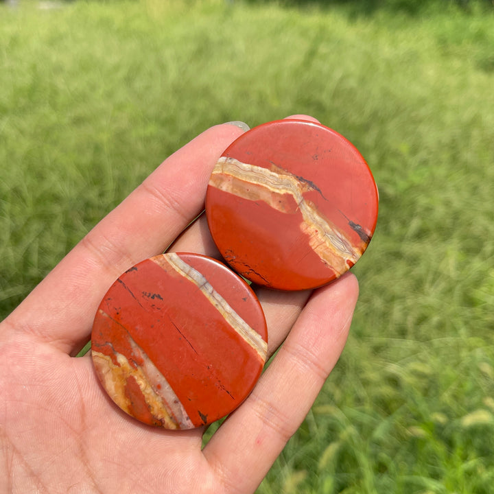 Natural Crystal Mixed Material Round Disc