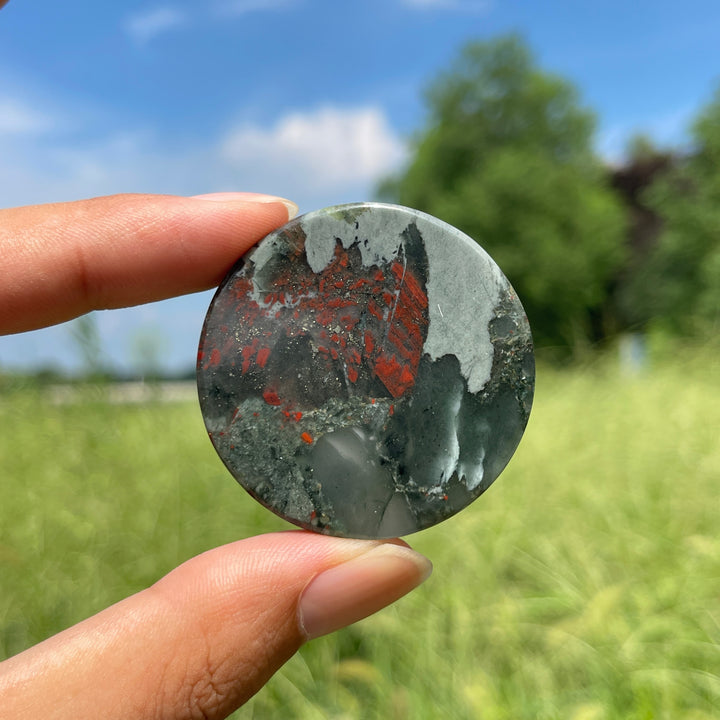 Natural Crystal Mixed Material Round Disc