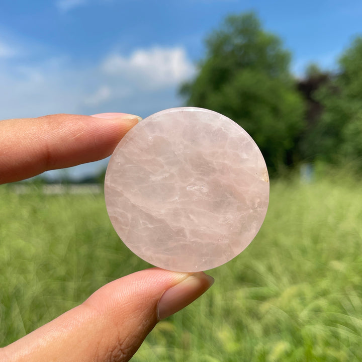 Natural Crystal Mixed Material Round Disc