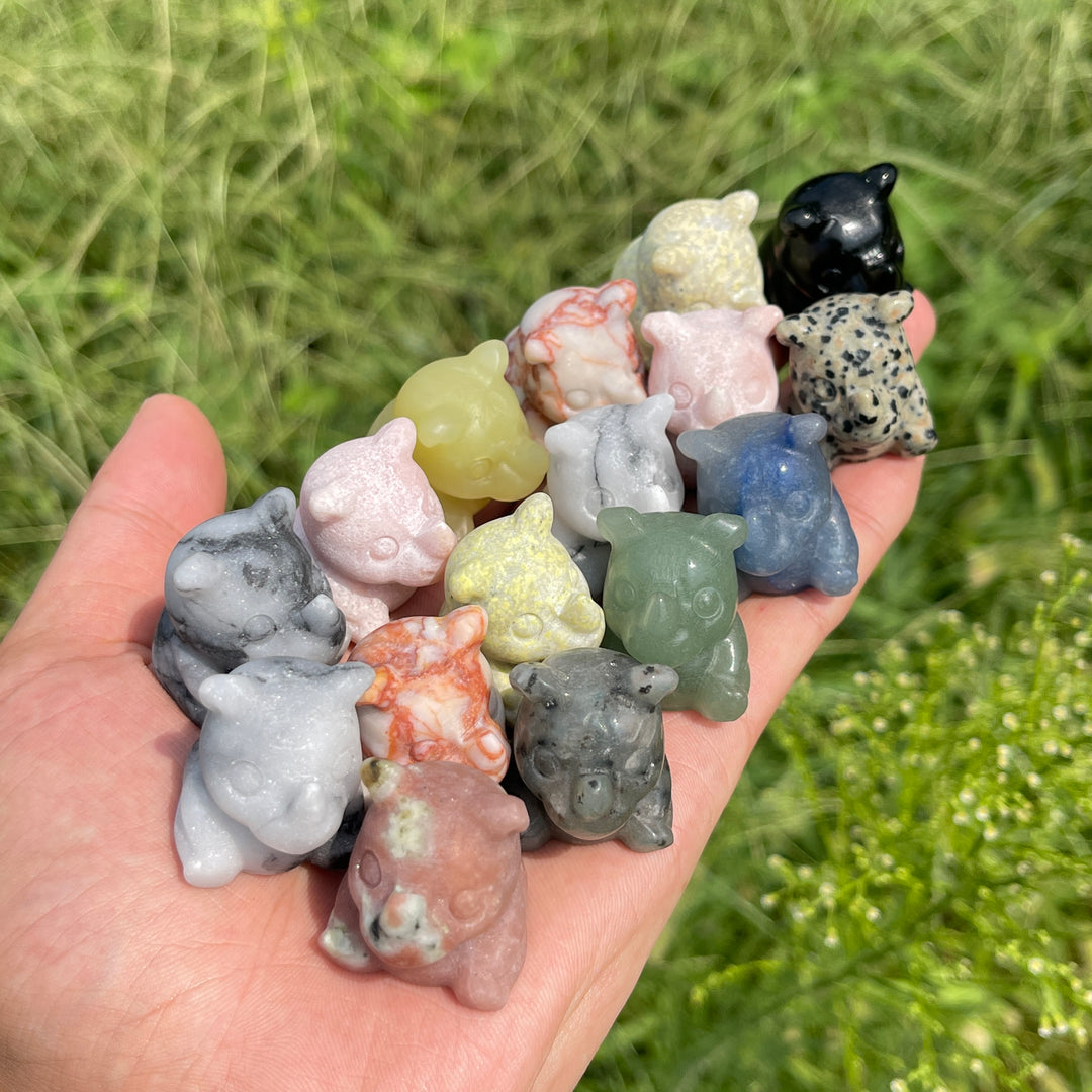 Natural Crystal Mini Rhinoceros Carving