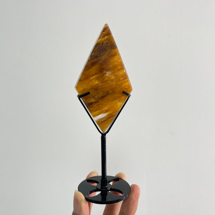 Unique,Natural Crystal Golden Healer Diamond Slice