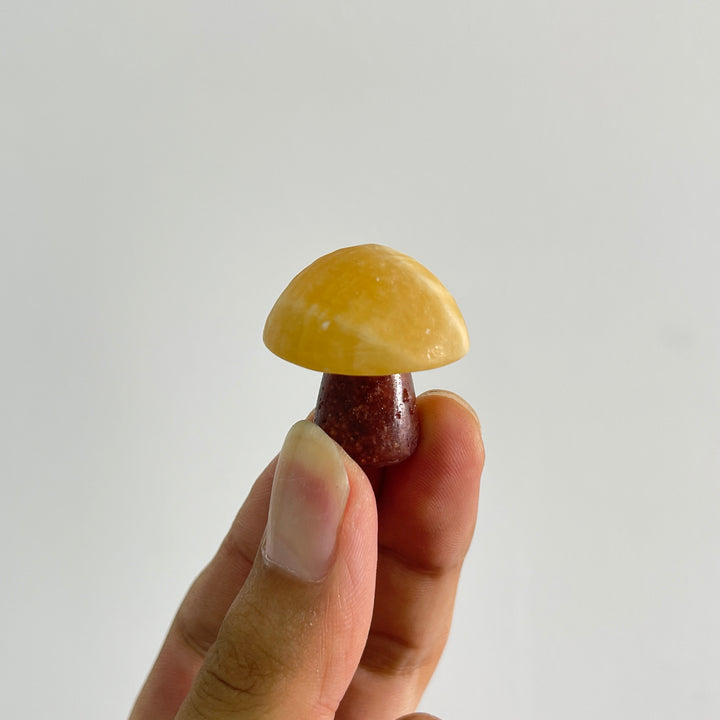 Natural Crystal Carving Mixed Material Mushroom