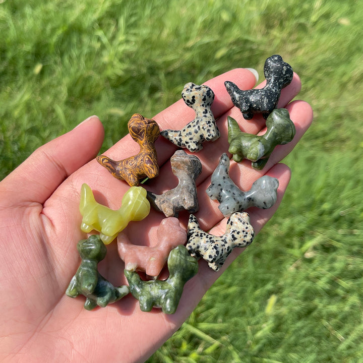 Natural Crystal Carving Mini Lizard