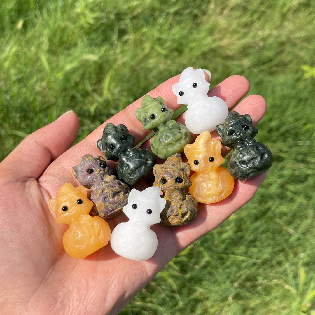 Natural Crystal Carving Pumpkin Wizard Sprite