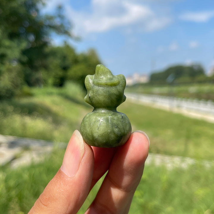 Natural Crystal Carving Pumpkin Wizard Sprite