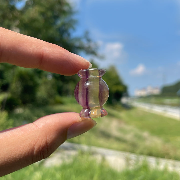 Natural Crystal Carving Fluorite Candy