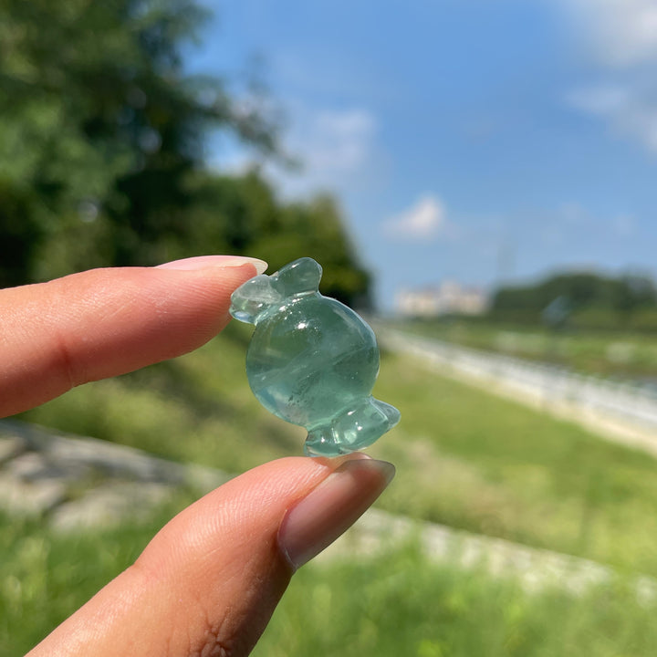 Natural Crystal Carving Fluorite Candy